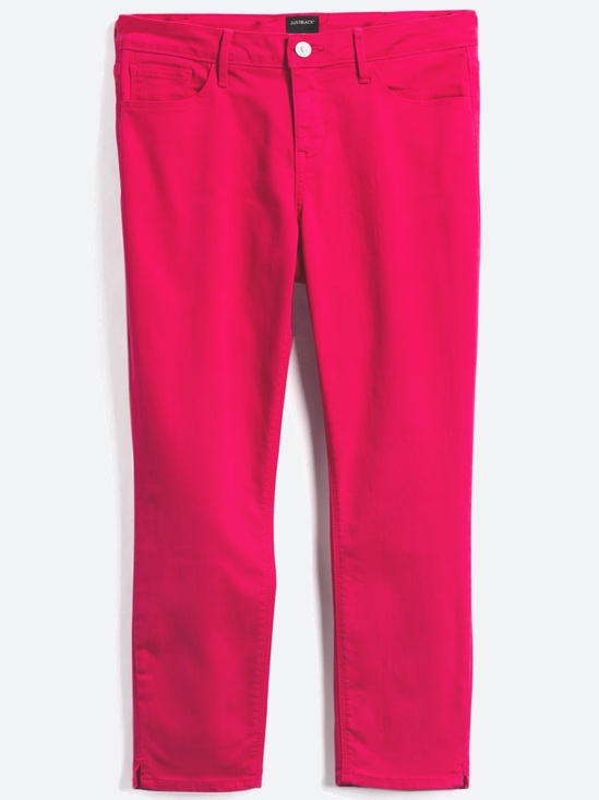 Just Black Denim - Just Black Hot Pink Magenta Light Fade Denim High-Rise Cropped Jeans Barbiecore